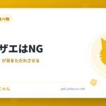 猫にサザエはNG