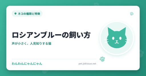 ロシアンブルーの飼い方