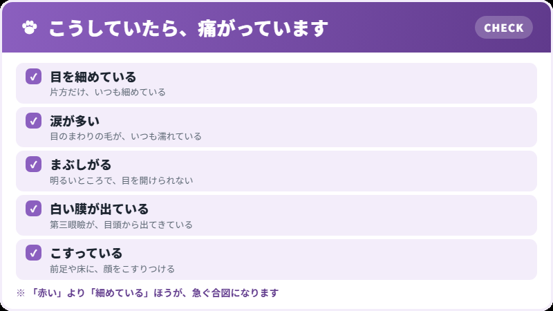 痛みのサイン
