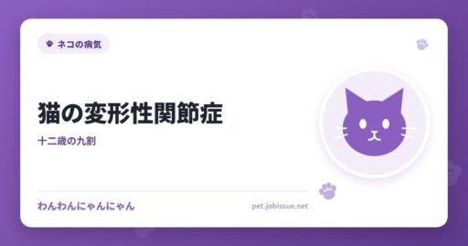 猫の変形性関節症