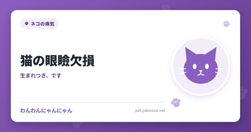 猫の眼瞼欠損