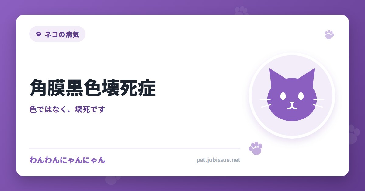 角膜黒色壊死症