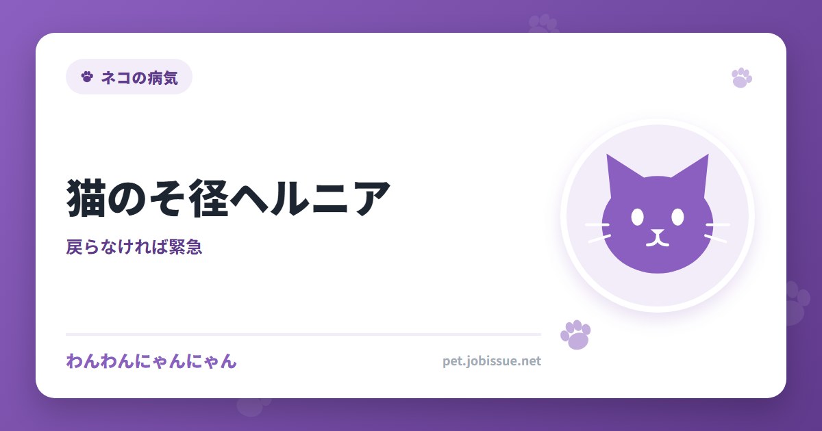 猫のそ径ヘルニア