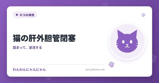 猫の肝外胆管閉塞