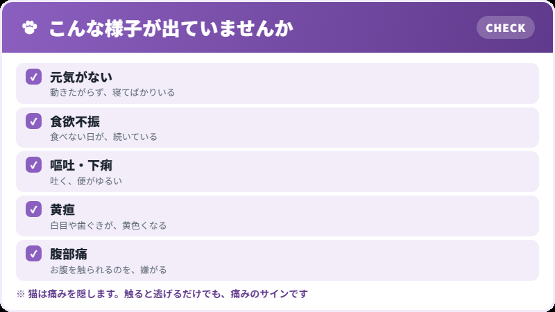 現れる症状