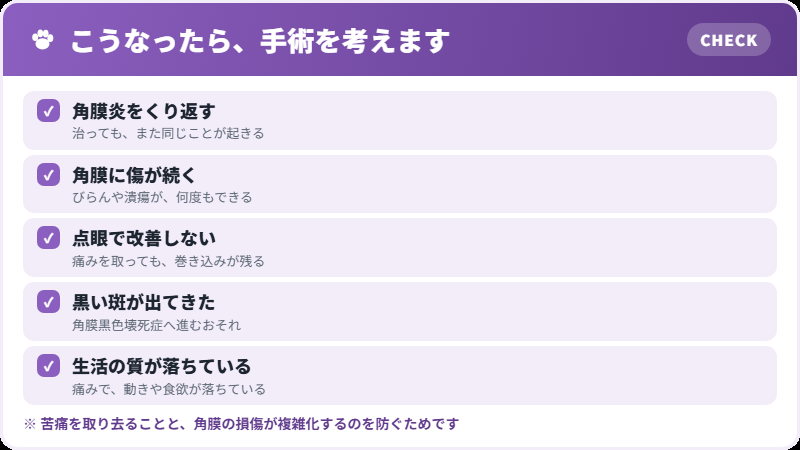 手術を考えるとき