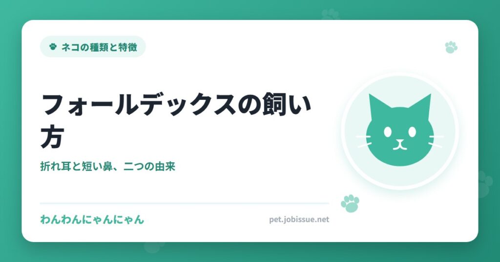 フォールデックスの飼い方
