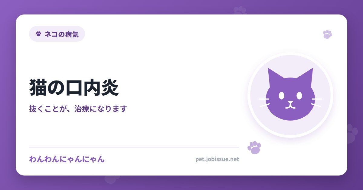 猫の口内炎