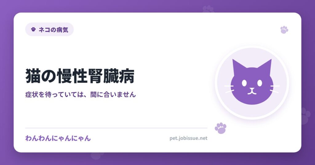 猫の慢性腎臓病