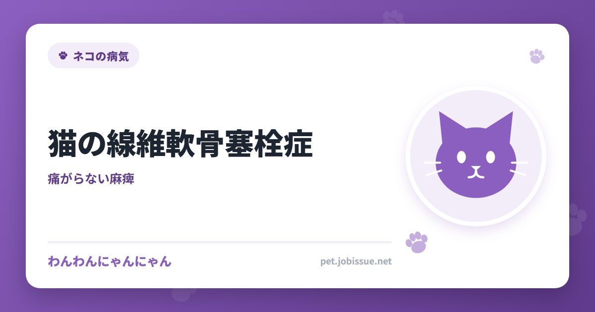 猫の線維軟骨塞栓症