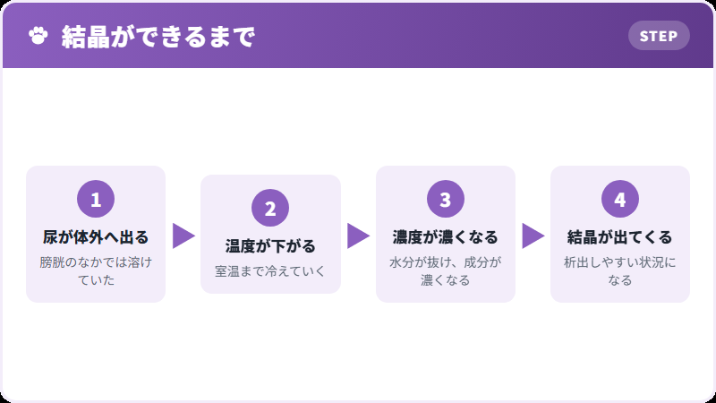 出てからできる結晶