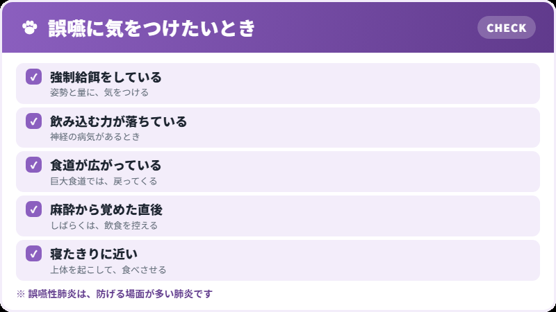 誤嚥しやすい場面