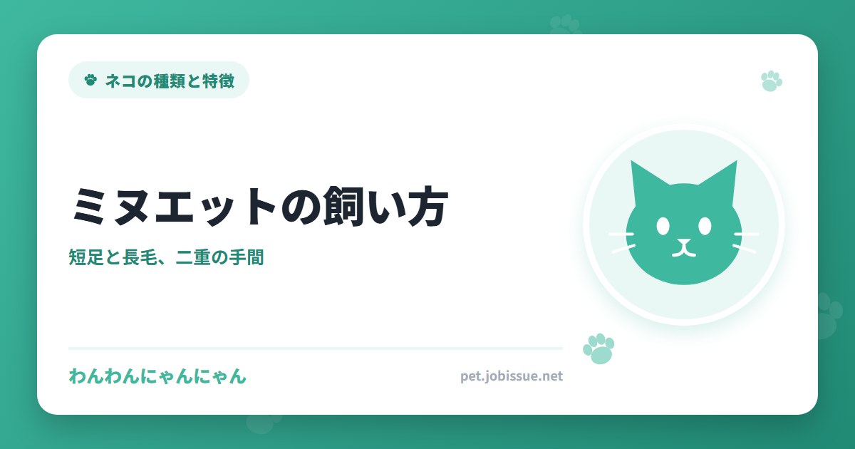 ミヌエットの飼い方