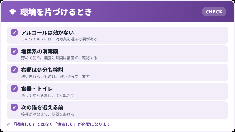 環境に残ったウイルスへの対応