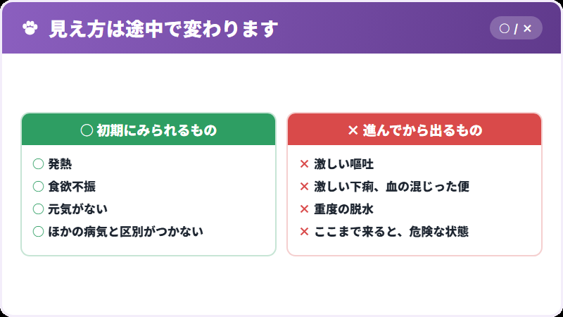 初期と末期の症状