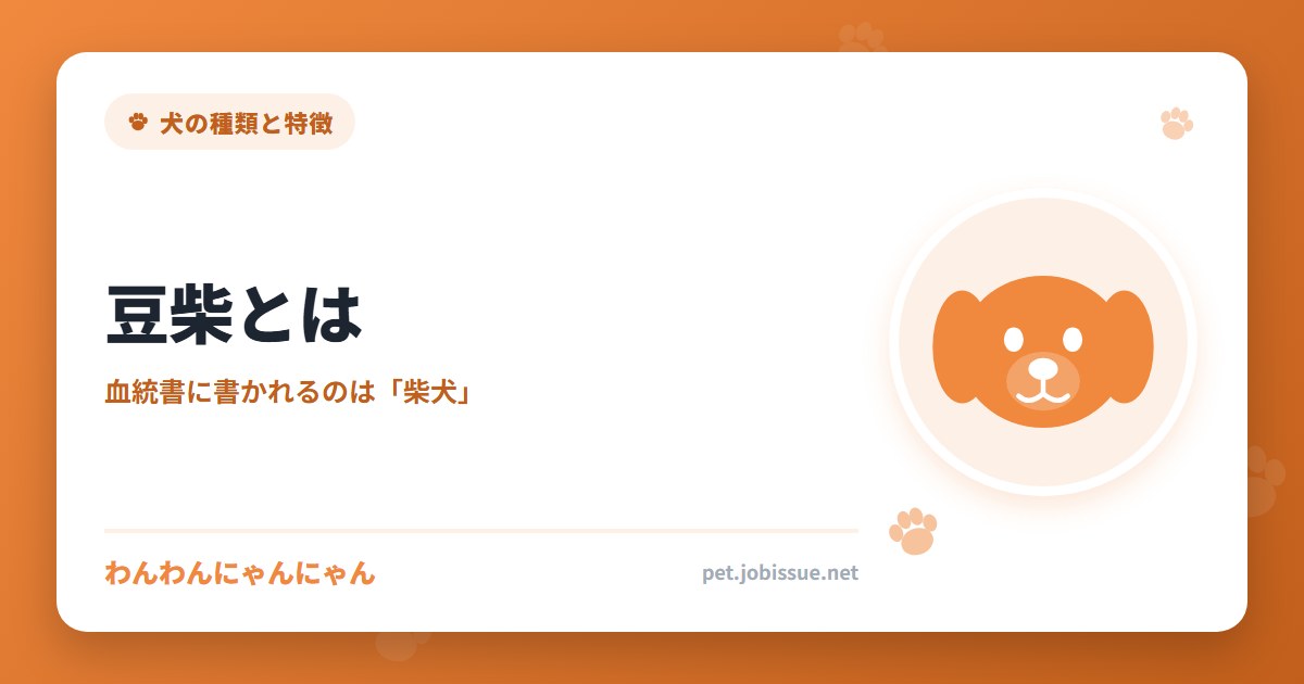 豆柴とは