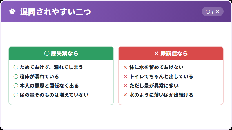 尿崩症と尿失禁の違い
