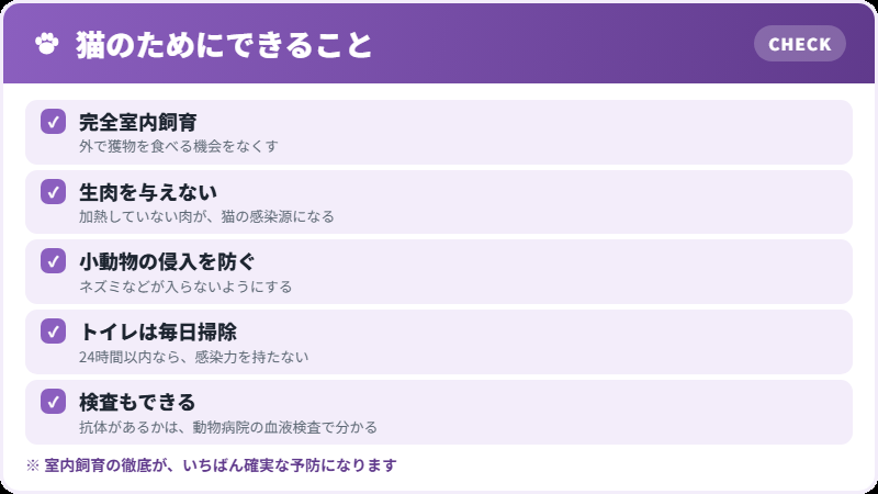 猫の側の予防