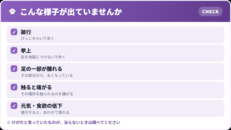 現れる症状
