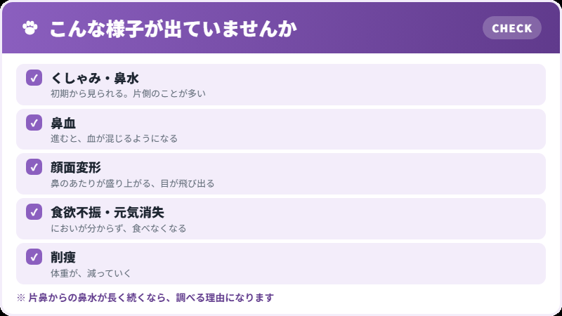 現れる症状