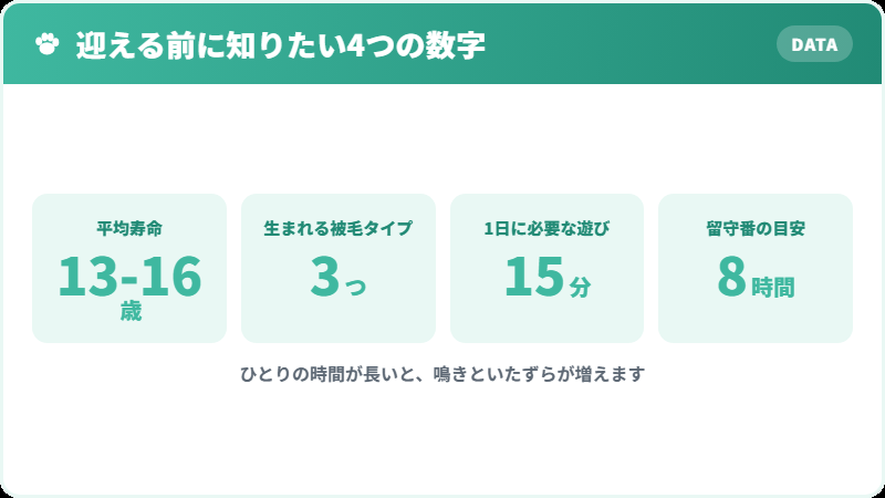 トンキニーズを迎える前に知っておきたい4つの数字