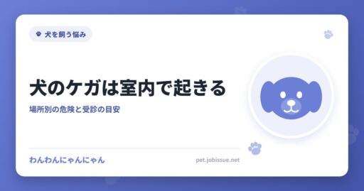 犬のケガは室内で起きる