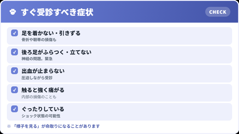 すぐ受診すべき症状のチェックリスト