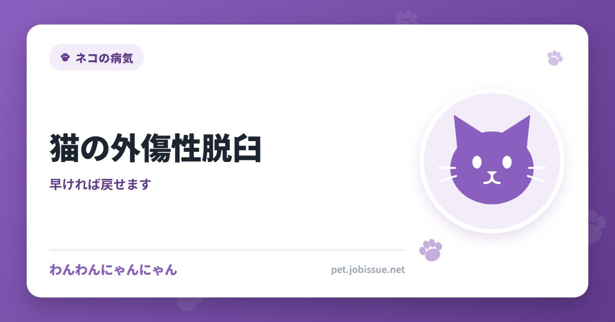 猫の外傷性脱臼