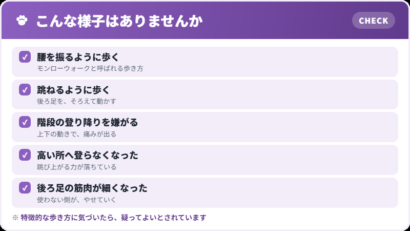 歩き方に出るサイン