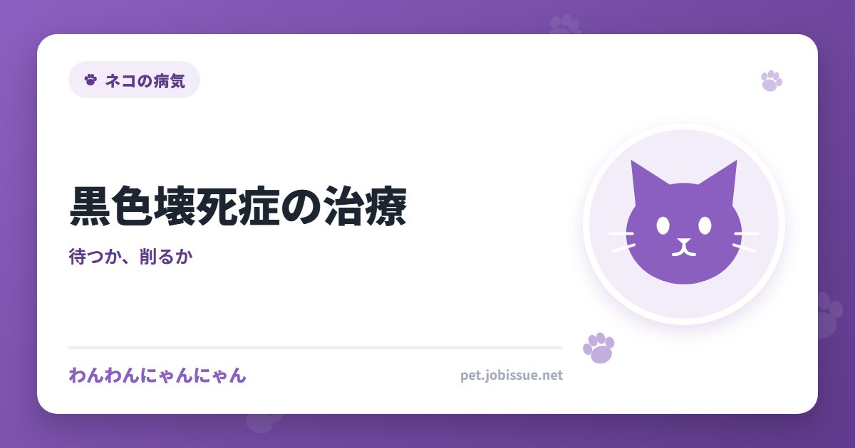 黒色壊死症の治療