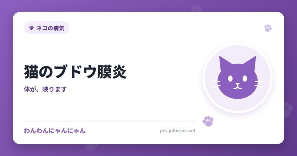 猫のブドウ膜炎
