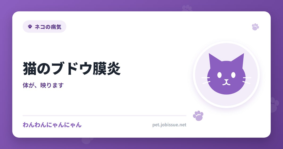 猫のブドウ膜炎