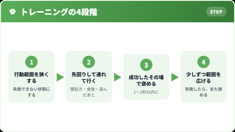 トイレトレーニングの全体の流れ