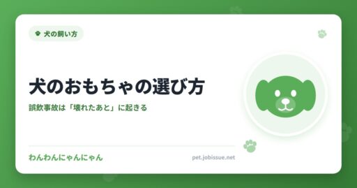 犬のおもちゃの選び方