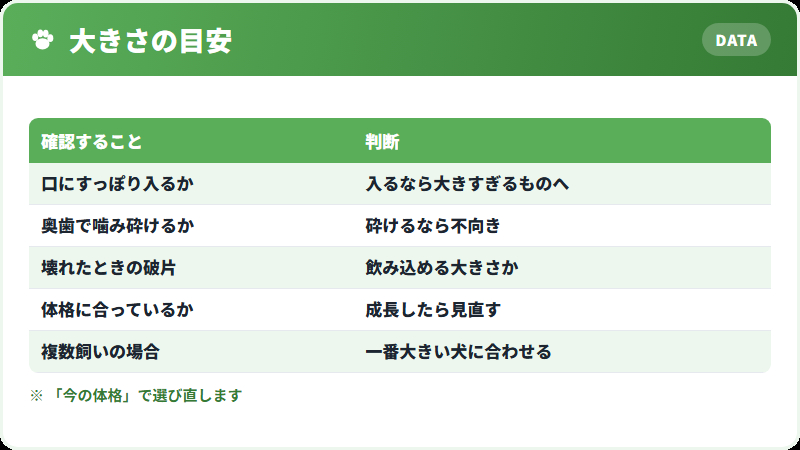 おもちゃの大きさの選び方